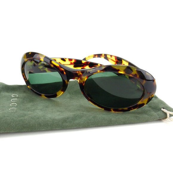 Gucci sunglasses Green Beige Woman Authentic Used Y3336 - Picture 1 of 5